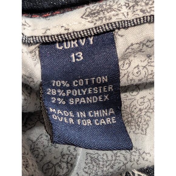 Reign Jeans Womens Size 13 Curvy Blue Flare Wide Y2K Cotton Denim Bootcut - Picture 5 of 7